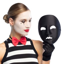 Lysbildefremvisning - Ansiktsmaske Mimekunstner Svart