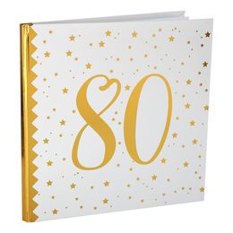 Bildspel - Anteckningsbok Siffra Vit/Guld