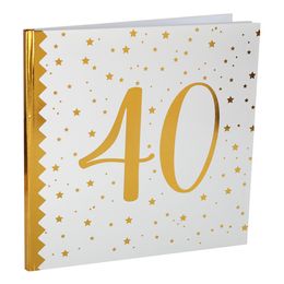 Bildspel - Anteckningsbok Siffra Vit/Guld