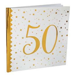 Bildspel - Anteckningsbok Siffra Vit/Guld