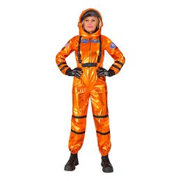 Astronaut Orange Metallic Dam Maskeraddräkt
