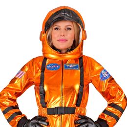 Bildspel - Astronaut Orange Metallic Dam Maskeraddräkt