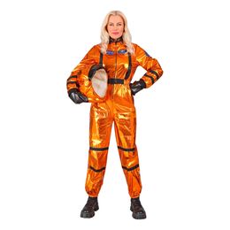 Bildspel - Astronaut Orange Metallic Dam Maskeraddräkt