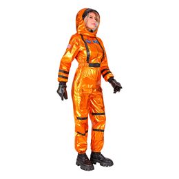 Bildspel - Astronaut Orange Metallic Dam Maskeraddräkt