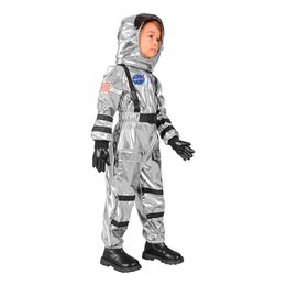 Lysbildefremvisning - Astronaut Silver Metallic Barn Karnevalskostyme