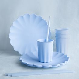 Bildspel - Återanvändbara Sugrör Ljusblå