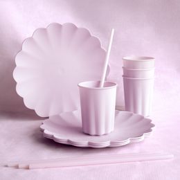 Lysbildefremvisning - Gjenbrukbare Sugerør Violet