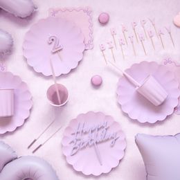 Lysbildefremvisning - Gjenbrukbare Sugerør Violet