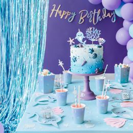 Lysbildefremvisning - Backdrop Gardin Blå