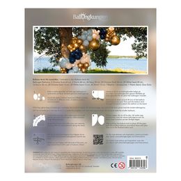 Bildspel - Ballongbåge Blå/Guld/Beige