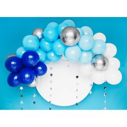 Bildspel - Ballongbåge Blå/Ljusblå/Silver Kit