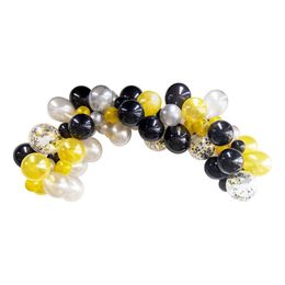 Ballongbåge Guld/Silver/Svart Mix