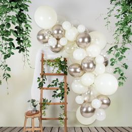 Ballongbåge Ivory/Crystal/Chrome