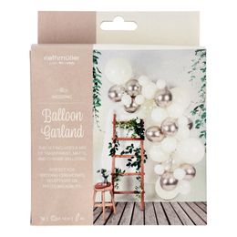 Bildspel - Ballongbåge Ivory/Crystal/Chrome