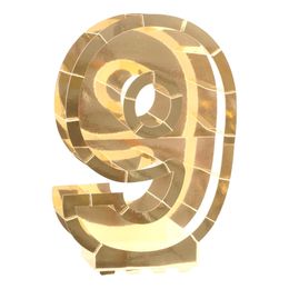 Bildspel - Ballongbox Siffra Guld Metallic