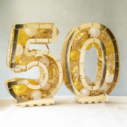 Bildspel - Ballongbox Siffra Guld Metallic