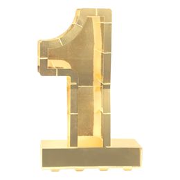 Bildspel - Ballongbox Siffra Guld Metallic