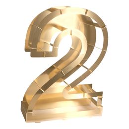 Bildspel - Ballongbox Siffra Guld Metallic