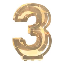 Bildspel - Ballongbox Siffra Guld Metallic