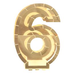 Bildspel - Ballongbox Siffra Guld Metallic