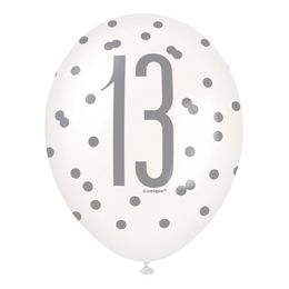 Lysbildefremvisning - Balloner 13 Sort/Hvid/Sølv