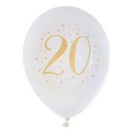 Ballonger 20 Vit/Guld