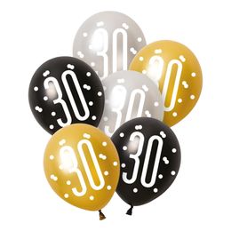 Ballonger 30 Svart/Vit/Silver