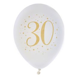 Ballonger 30 Vit/Guld
