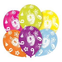 Ballonger Flerfarget 9 År