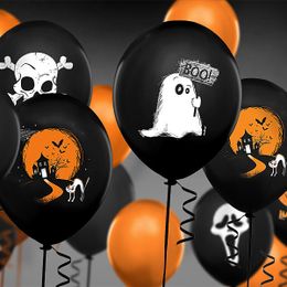 Bildspel - Ballonger Halloween Svart/Orange Pastell