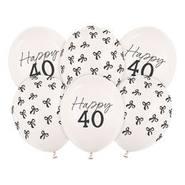 Happy 40 -ilmapallot Rusetit