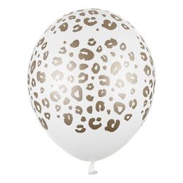 Ballonger Leopardmönster Guld/Vit