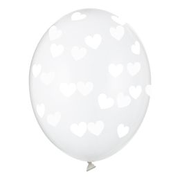 Ballonger med Hjerter Transparent