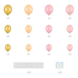 Bildspel - Ballongfigur Guld/Rosa Hjärta Stort