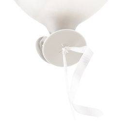 Ballonklemme med Snor Hvid