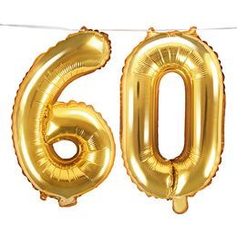 Lysbildefremvisning - Ballonguirlande 60 Guld/Champagne