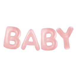 Ballonggirlang Baby Pastellrosa
