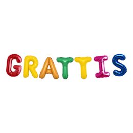 Ballongguirlande Tillykke Flerfarvet