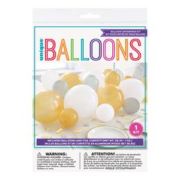 Lysbildefremvisning - Ballonggirlander & Konfetti Sølv/Hvit/Gull