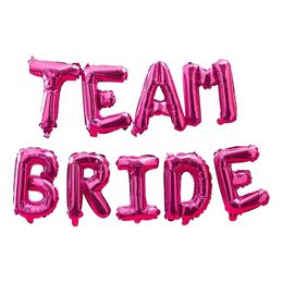 Ballonguirlande Team Bride Hot Pink