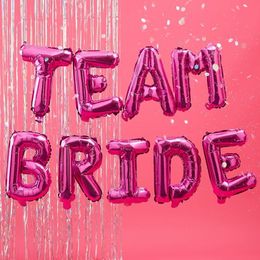 Lysbildefremvisning - Ballonguirlande Team Bride Hot Pink