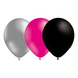 Ballongkombo Silver/Magenta/Svart