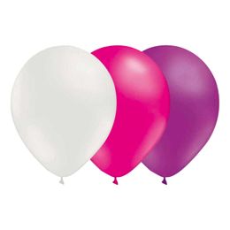 Ballongkombo Vit/Magenta/Ljuslila