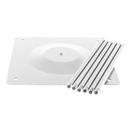 Bildspel - Ballongpelare Metall Vit