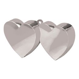 Ilmapallopaino Kaksi Sydäntä Hopea