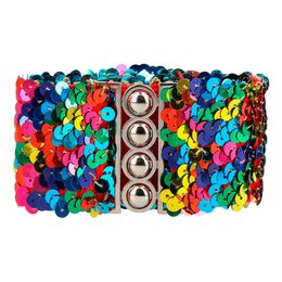 Bälte med Paljetter Regnbåge