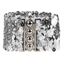 Bälte med Paljetter Silver