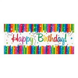 Banner Happy Birthday Regnbue