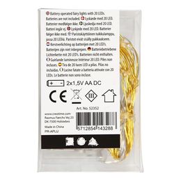 Bildspel - Batteridriven LED Ljusslinga Guld