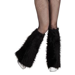 Benvärmare med Fluff Svart